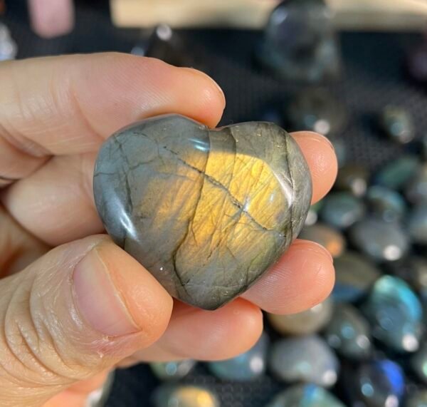 Necklace Pendant Heart Shape Labradorite - Image 5