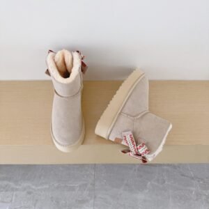 UGG Ethnic style ribbon ankle snow boots