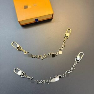 LULU long single bag charm-silver and gold