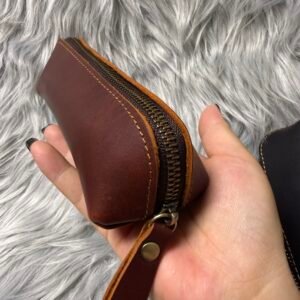 Leather sunglasses case